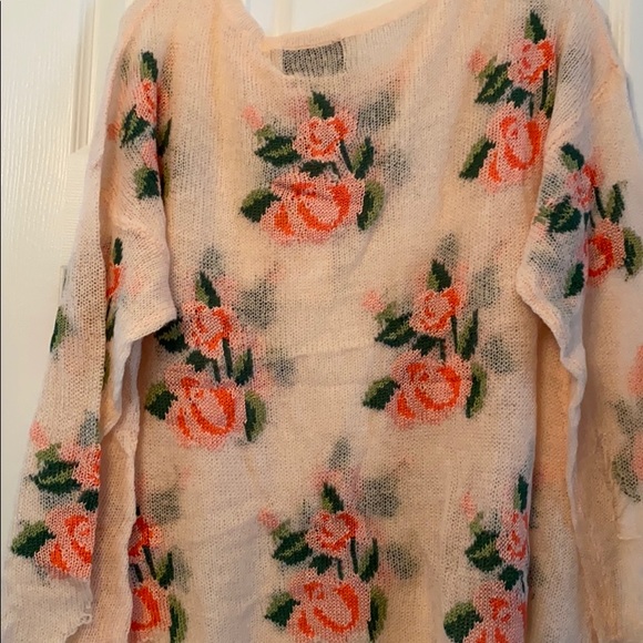 Wildfox Prairie Rose Lennon Sweater in Peach - Picture 5 of 5